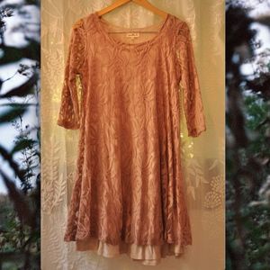Mauve lacy Anthropologie dress